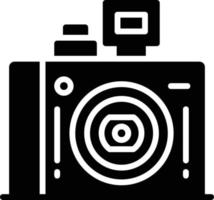 Compact Camera Glyph Icon vector