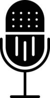 Mic Glyph Icon vector