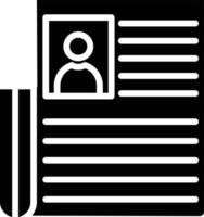 Newspaper Glyph Icon vector