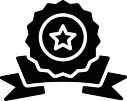 icono de glifo de insignia de calidad vector