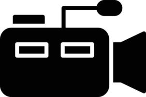 Video Camera Glyph Icon vector