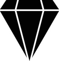 icono de glifo de diamante vector