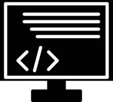 icono de glifo de programación vector