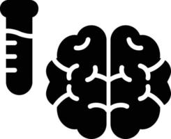 icono de glifo de cerebro vector