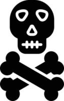 Death Skull Glyph Icon vector