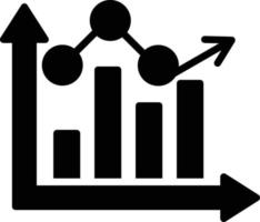 Bar Graph Glyph Icon vector