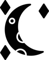 Moon Glyph Icon vector