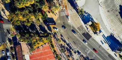 calle de la ciudad desde el aire. foto