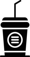 Cold Drink Glyph Icon vector