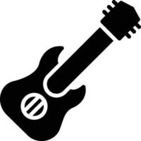 icono de glifo de guitarra vector