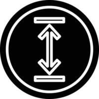 Height Arrow Glyph Icon vector