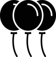 icono de glifo de globos vector