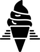 icono de glifo de helado vector