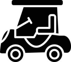 Golf Car Glyph Icon vector