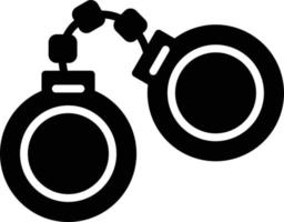 Handcuffs Glyph Icon vector