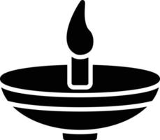 Oil Lamp Glyph Icon vector
