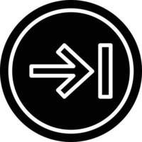 Right Arrow Glyph Icon vector