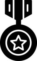 icono de glifo de medalla vector
