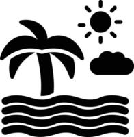 Sea Glyph Icon vector