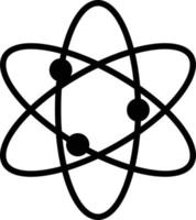 icono de glifo de átomo vector