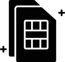 Phone Sim Card Glyph Icon vector