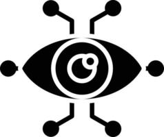icono de glifo de ojo cibernético vector