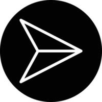 Send Glyph Icon vector