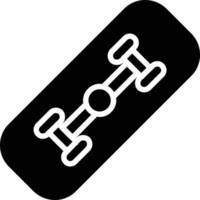 Skateboard Glyph Icon vector