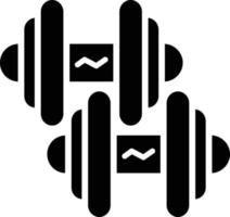 Dumbbell Glyph Icon vector