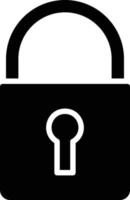 Lock Glyph Icon vector