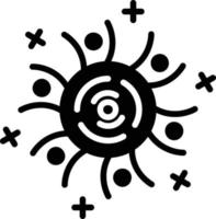 Black Hole Glyph Icon vector