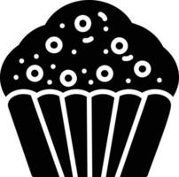 icono de glifo de cupcake vector