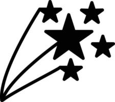 Shooting Star Glyph Icon vector