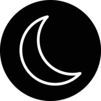 Night Mode Glyph Icon vector