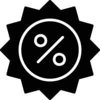 Percentage Glyph Icon vector