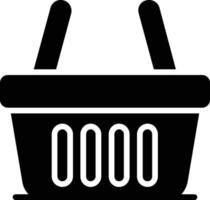 Shoping Basket Glyph Icon vector