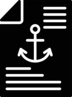 Anchor Text  Glyph Icon vector