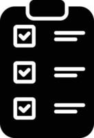 Checklist Glyph Icon vector