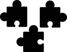 Puzzle Game Glyph Icon vector