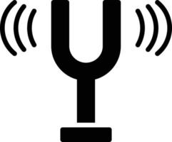 Sound Fork Glyph Icon vector