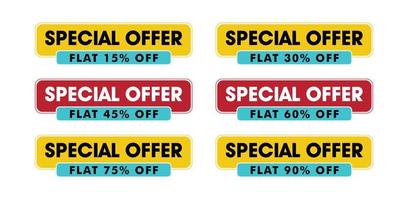 Special Offer Tag Design Template vector