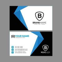 Blue Color Professional Business Card Template vector