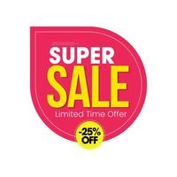 Super Sale Tag Design Template vector