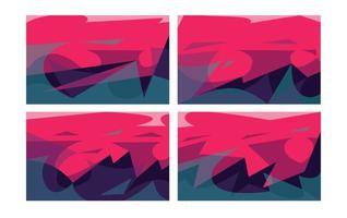 Set Modern Abstract Colorful Geometrical Background Template vector