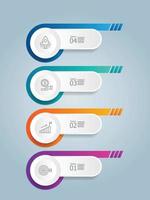 abstract steps vertical infographic presentation vector