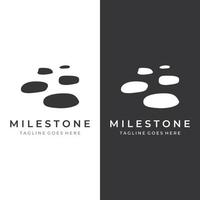 Logo design template stepping stone or walking stone. vector