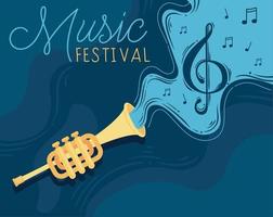 music festival lettering poster vector