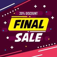 final sale discount vector