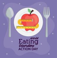 eating disorders day message vector