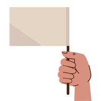 protester hand with flag vector